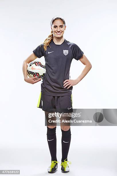 United States National Soccer team member, Morgan Brian is photographed for Sports Illustrated on May 2, 2015 in Newport Beach, California. PUBLISHED...