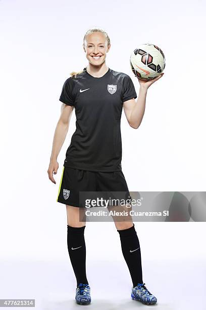 United States National Soccer team member, Becky Sauerbrunn is photographed for Sports Illustrated on May 2, 2015 in Newport Beach, California....