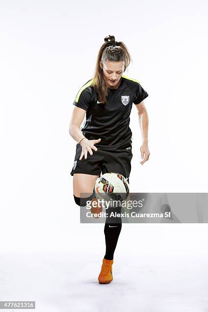 United States National Soccer team member, Ali Krieger is photographed for Sports Illustrated on May 2, 2015 in Newport Beach, California. PUBLISHED...