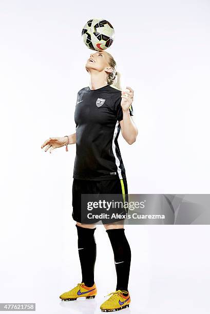 United States National Soccer team member, Julie Johnston is photographed for Sports Illustrated on May 2, 2015 in Newport Beach, California....