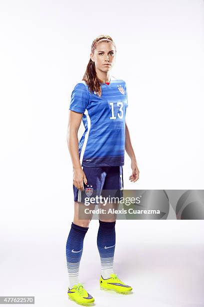United States National Soccer team member, Alex Morgan is photographed for Sports Illustrated on May 2, 2015 in Newport Beach, California. COVER...
