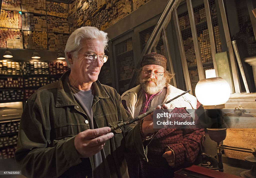 Richard Gere Visits Universal Orlando Resort and The Wizarding World of Harry Potter - Hogsmeade