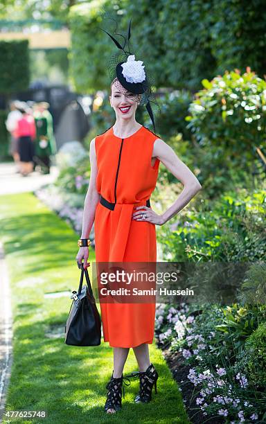 Racegoer attends Ladies Day on day 3 of Royal Ascot at Ascot Racecourse on June 18, 2015 in Ascot, England.
