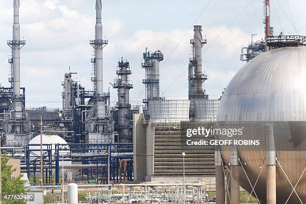 The Suncor refinery in Edmonton, Canada seen here on June 17 has a capacity of refining 142,000 barrels of light oil a day, according to the company....