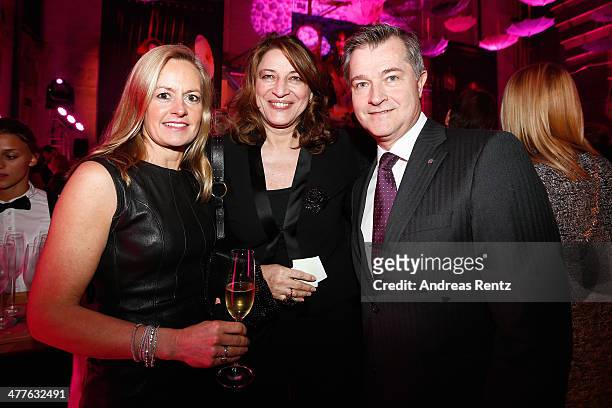Jutta Englisch-Cirener , Sabine Hofmann and Andreas Sistig attend the Glammy Award by Glamour Magazine on March 6, 2014 in Munich, Germany.