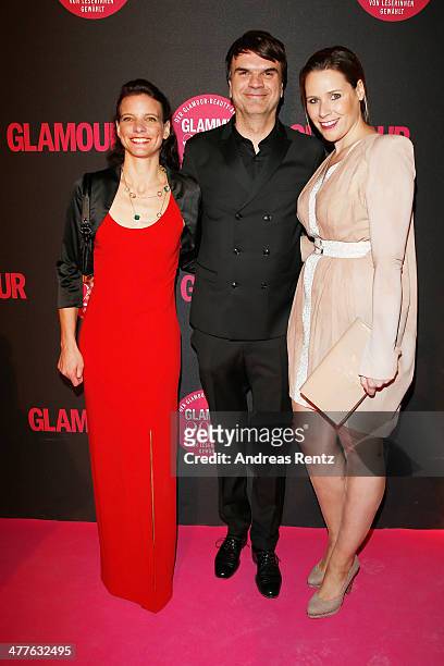 Vera Breuer , Andre Pollmann and Karen Dahl attend the Glammy Award by Glamour Magazine on March 6, 2014 in Munich, Germany.