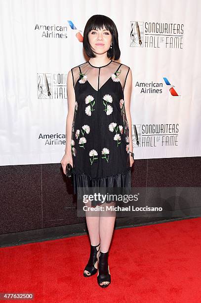 Singer-songwriter Carly Rae Jepsen attends the Songwriters Hall Of Fame 46th Annual Induction And Awards at Marriott Marquis Hotel on June 18, 2015...