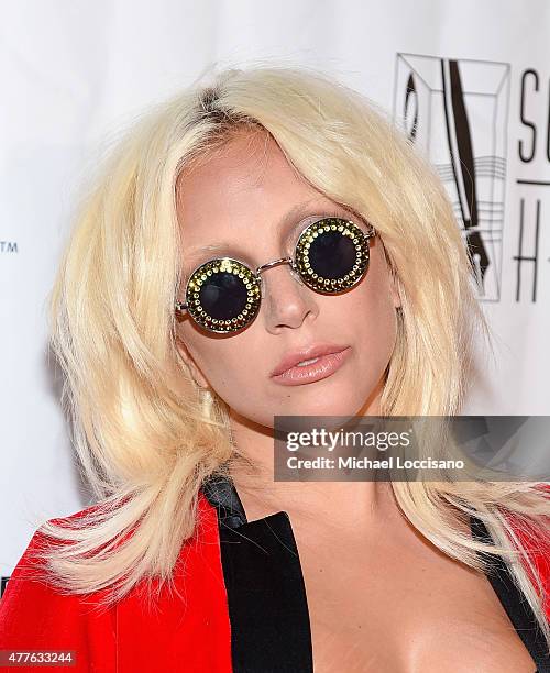 Singer-songwriter Lady Gaga attends the Songwriters Hall Of Fame 46th Annual Induction And Awards at Marriott Marquis Hotel on June 18, 2015 in New...