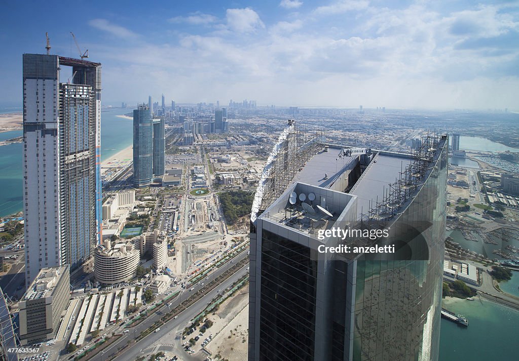 Veduta aerea di Abu Dhabi