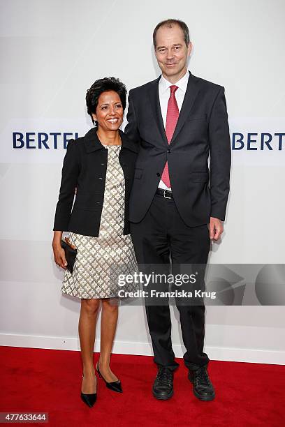 Christoph Mohn and Shobhna Mohn attend the Bertelsmann Summer Party on June 18, 2015 in Berlin, Germany.