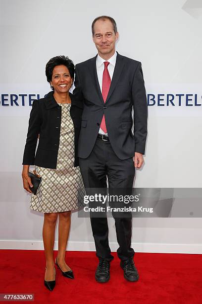 Christoph Mohn and Shobhna Mohn attend the Bertelsmann Summer Party on June 18, 2015 in Berlin, Germany.