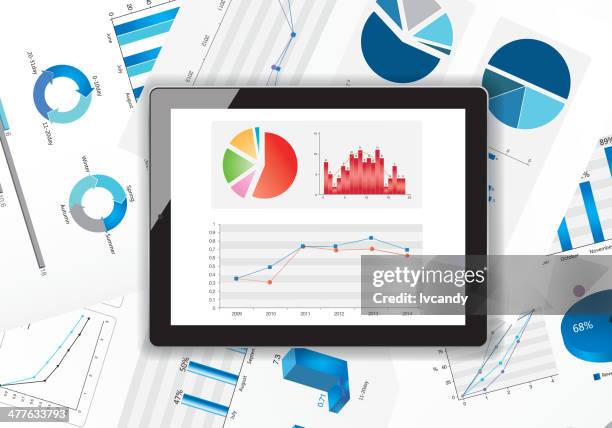 finance background - computer screen close up stock illustrations
