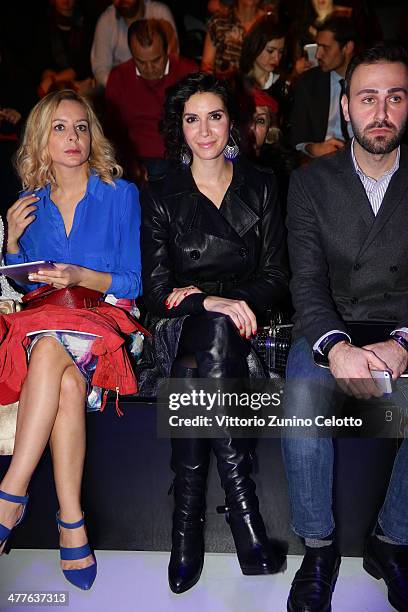 Ahu Yagtu attends the Tuba Ergin show at MBFWI presented by American Express Fall/Winter 2014 on March 10, 2014 in Istanbul, Turkey.