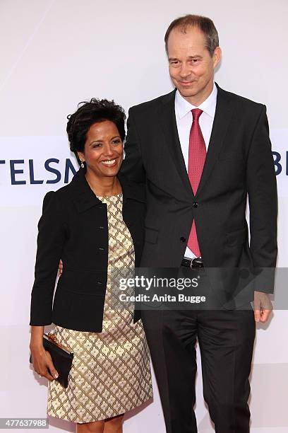 Christoph Mohn and Shobhna Mohn attend the Bertelsmann Summer Party 2015 at the Bertelsmann representative office on June 18, 2015 in Berlin, Germany.