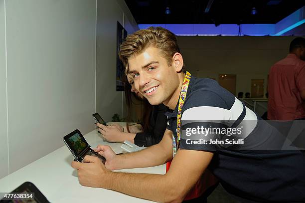 Garrett Clayton attends Nintendo hosts celebrities at 2015 E3 Gaming Convention at Los Angeles Convention Center on June 18, 2015 in Los Angeles,...