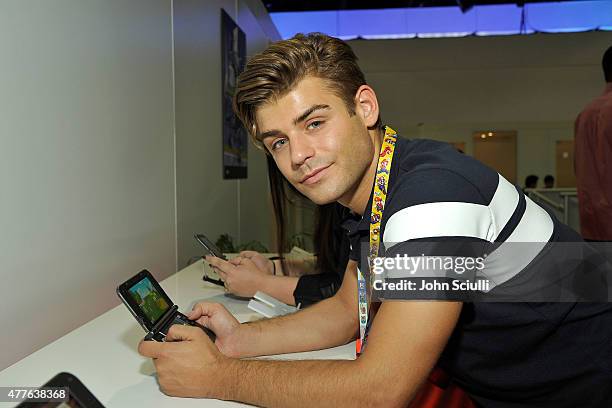 Garrett Clayton attends Nintendo hosts celebrities at 2015 E3 Gaming Convention at Los Angeles Convention Center on June 18, 2015 in Los Angeles,...