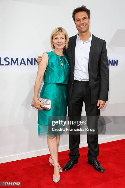 IIlka Essmueller and Boris Buettner attend the Bertelsmann Summer Party on June 18, 2015 in Berlin, Germany.