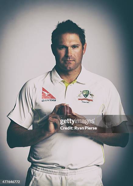 Ryan Harris of Australia poses during an Australian Cricket Team Ashes portrait session on August 28, 2014 in Sydney, Australia.