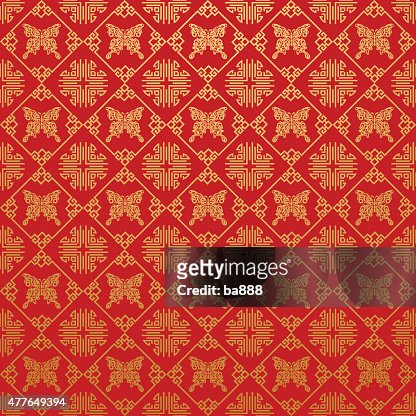Background Texture Asian Style Wallpaper Vector High-Res Vector Graphic -  Getty Images