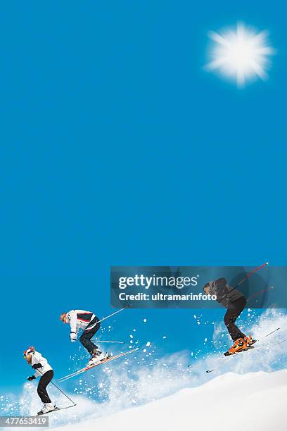 skiing - winter sport - freestyle skiing stock pictures, royalty-free photos & images