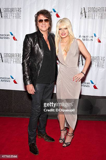 Richie Sambora and Orianthi Panagaris attend the Songwriters Hall of Fame 46th Annual Induction and Awards at the Marriott Marquis Hotel on June 18,...