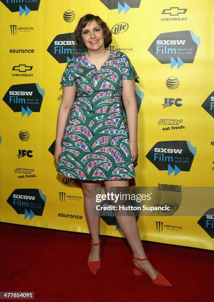 Filmmaker/actress Lena Dunham attends the Lena Dunham Keynote during the 2014 SXSW Music, Film + Interactive Festival at Austin Convention Center on...