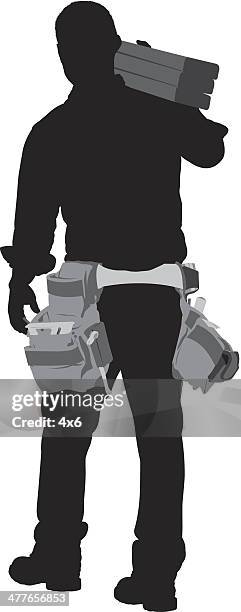 construction worker - construction worker back stock illustrations