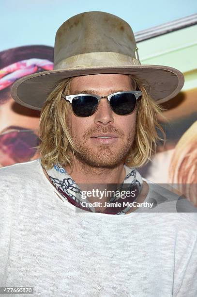 Model Nick Fouquet attends the Sunglass Hut celebration "Electrify Your Summer" with Georgia May Jagger, Chanel Iman & Nick Fouquet on June 18, 2015...
