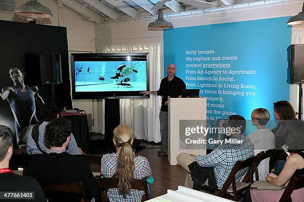 Getty Images photographer Al Bello speaks about his defining career moments as a sports photographer at Getty House during South By Southwest on...