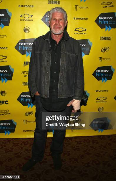 Actor Ron Perlman attends the "Before I Disappear" Photo Op and Q&A during the 2014 SXSW Music, Film + Interactive Festival at Alamo Ritz on March...