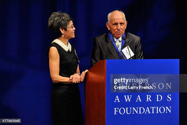 Manuel Santos speaks at the Jefferson Awards Foundation 43rd Annual National Ceremony on June 18, 2015 in Washington, DC.