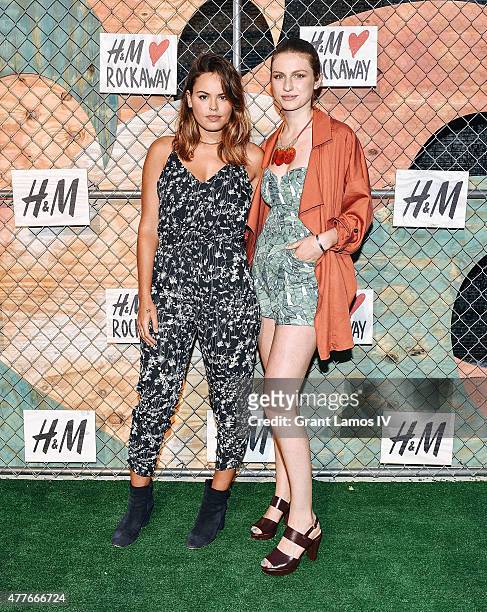 Atlanta de Cadenet Taylor and Tali Lennox attend the H&M Loves Rockaway Summer Celebration at Diveria Drive on June 18, 2015 in New York City.