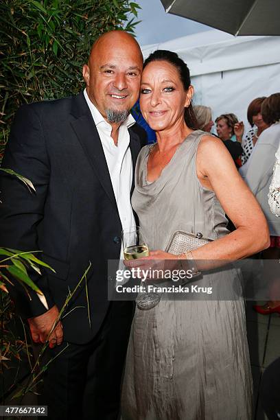 Detlef Steves and Nicole Steves attend the Bertelsmann Summer Party on June 18, 2015 in Berlin, Germany.