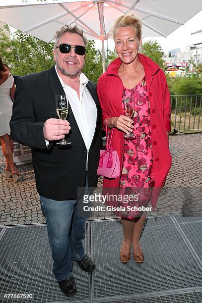 Armin Rohde and his partner Karen Boehne during the New Faces Award Film 2015 at ewerk on June 18, 2015 in Berlin, Germany.
