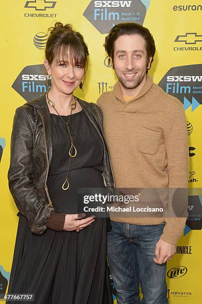 Co-director Jocelyn Towne and actor/co-director Simon Helberg attend the "We'll Never Have Paris" premiere during the 2014 SXSW Music, Film +...