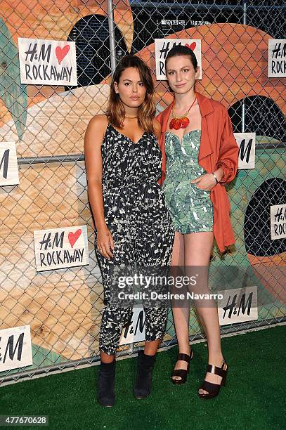 Atlanta de Cadenet Taylor and Tali Lennox attend H&M Loves Rockaway Summer Celebration at Diveria Drive on June 18, 2015 in New York City.