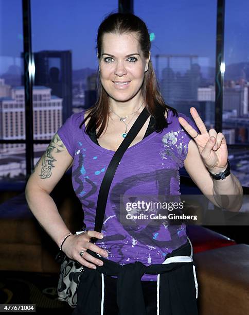 Former professional wrestler Joanie "Chyna" Laurer attends One Step Closer Foundation's event at the VooDoo Zip Line at the Rio Hotel & Casino as...