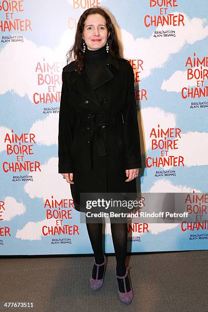 Actress Chloe Lambert attends the 'Aimer, Boire Et Chanter' Paris movie premiere. Held at Cinema UGC Normandie on March 10, 2014 in Paris, France.