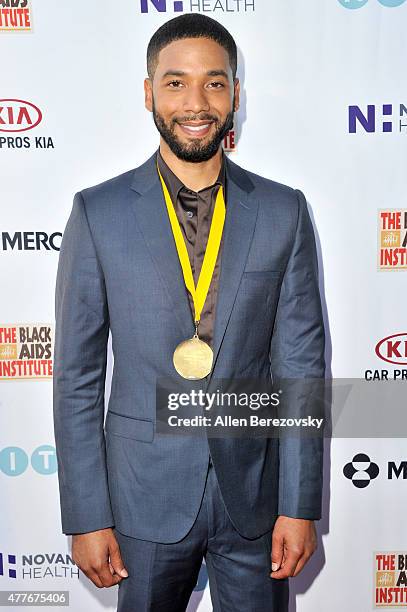 Actor Jussie Smollett attends the Black AIDS Institute 2015 Heroes in the Struggle Reception Gala and Awards Ceremony at Directors Guild Of America...