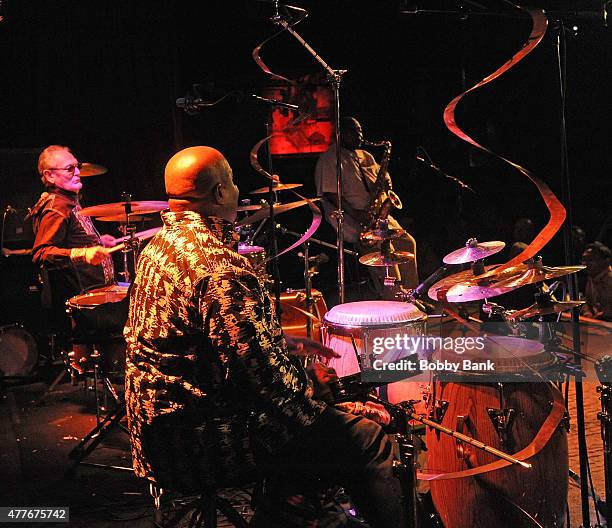 Ginger Baker, Abass Dodoo and Pee Wee Ellis Performs Jazz Confusion Featuring Pee Wee Ellis, Alec Dankworth & Abass Dodoo at BB King on June 18, 2015...