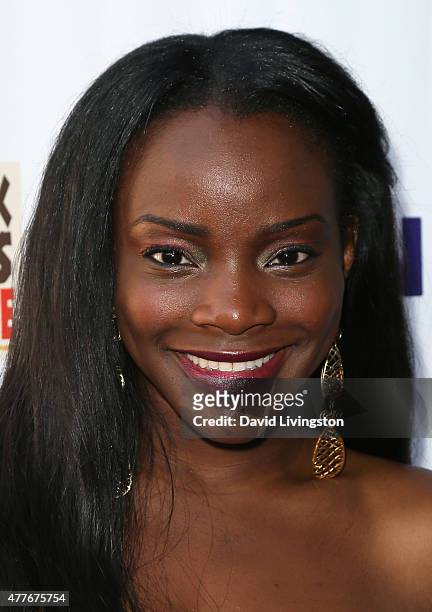 Singer Adanna Duru attends the Black AIDS Institute 2015 Heroes in the Struggle Gala Reception and Awards Ceremony at the Directors Guild of America...