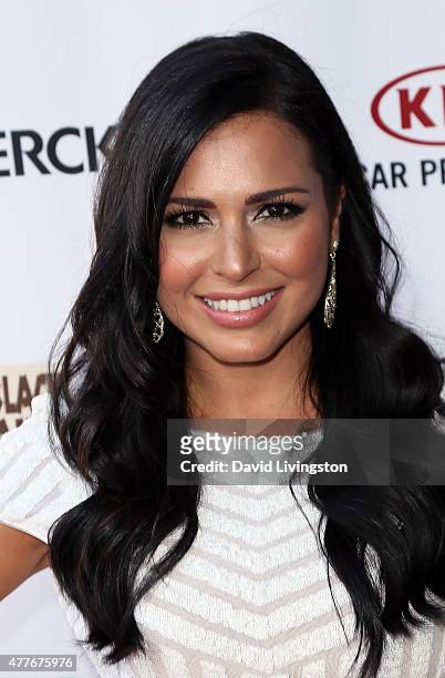 Actress Liannet Borrego attends the Black AIDS Institute 2015 Heroes in the Struggle Gala Reception and Awards Ceremony at the Directors Guild of...