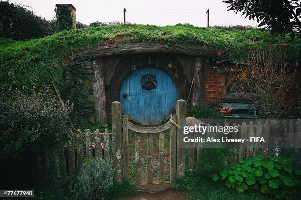 Hobbit hole is seen at the Hobbiton Movie Set where Lord of the Rings and The Hobbit trilogies were filmed, during the FIFA U-20 World Cup on June...