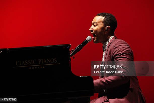 John Legend performs during the opening night of SeriesFest at Red Rocks Amphitheatre on June 18, 2015 in Morrison, Colorado.