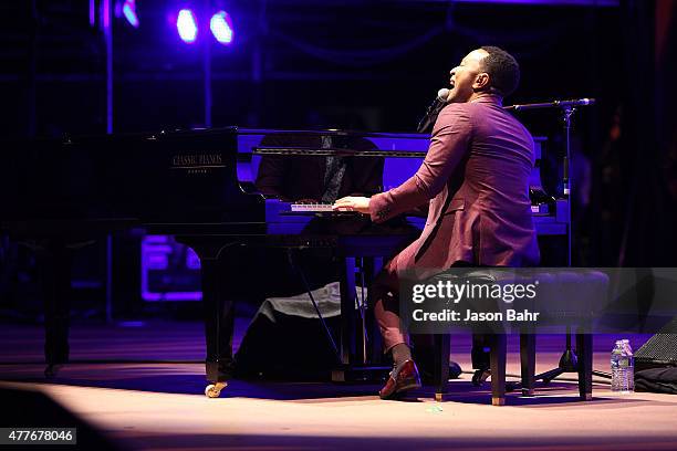 John Legend performs during the opening night of SeriesFest at Red Rocks Amphitheatre on June 18, 2015 in Morrison, Colorado.