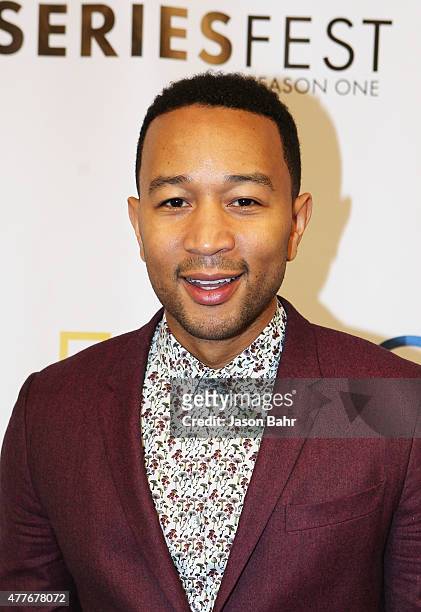 John Legend arrives prior to his performance at the opening night of SeriesFest at Red Rocks Amphitheatre on June 18, 2015 in Morrison, Colorado.