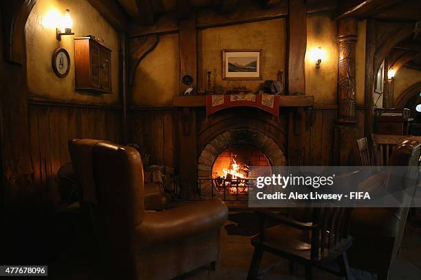 The Green Dragon Inn is seen at the Hobbiton Movie Set where Lord of the Rings and The Hobbit trilogies were filmed, during the FIFA U-20 World Cup...