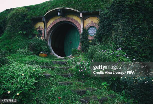 Bilbo Baggins house is seen at the Hobbiton Movie Set where Lord of the Rings and The Hobbit trilogies were filmed, during the FIFA U-20 World Cup on...