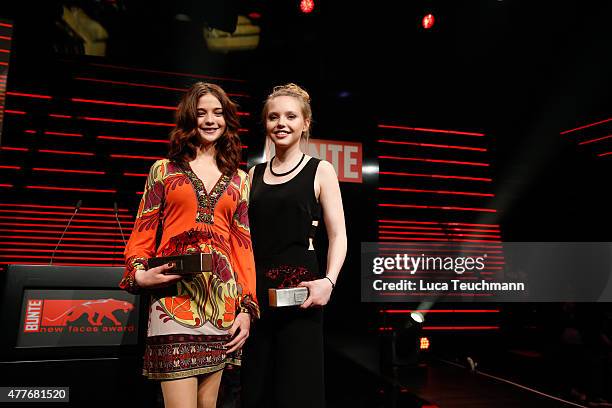Lisa Maria Koroll and Lina Larissa Strahl attend New Faces Award Film 2015 at E-Werk on June 18, 2015 in Berlin, Germany.