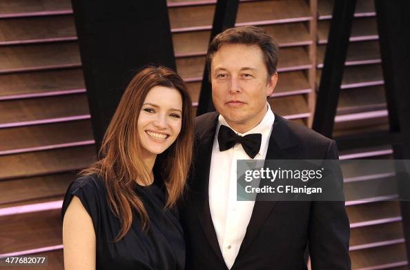 Chris Riley Tesla Actress Talulah Riley and CEO of Tesla Motors Elon Musk arrive to the ...